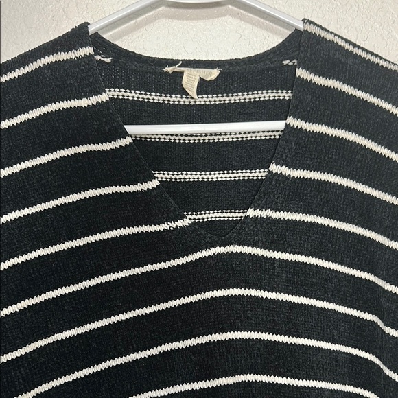 Eileen Fisher Organic Cotton Black and White Striped Sweater‎ Small - Picture 6 of 7